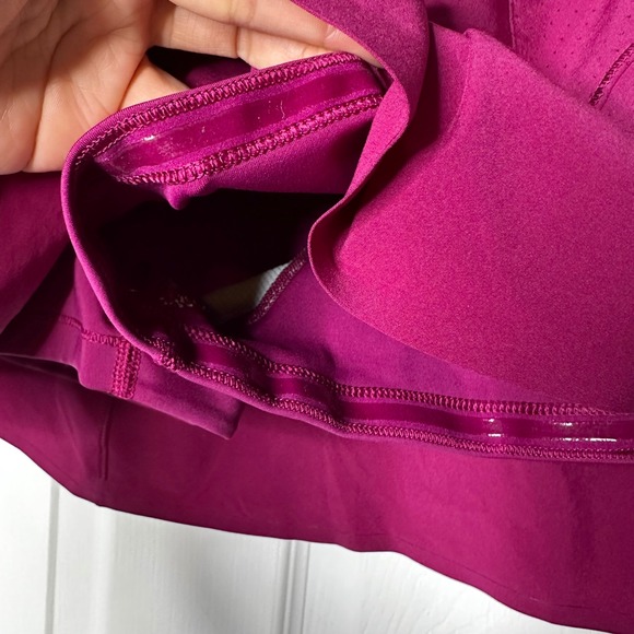 Athleta Run With It 14" Skort Skirt Shorts Magenta Purple Size S Athleisure - Picture 3 of 7